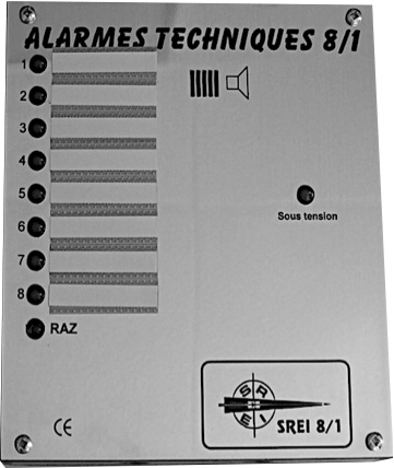 8 alarmes en entrées