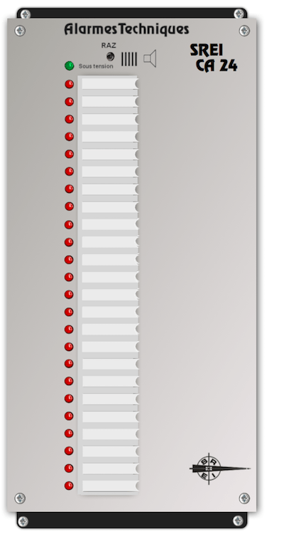 Coffret d'alarmes techniques 24 entrées ultra plat